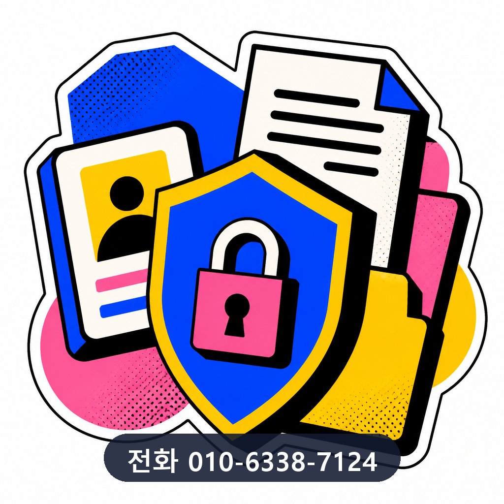 신용카드 한도 현금화 개인정보 보호 이미지 · 문의 010-6338-7124